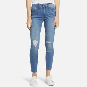 Madewell 9" Mid-Rise Ripped Knee Skinny Jeans - Bellachase Blue - 26